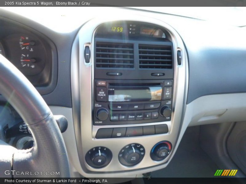 Ebony Black / Gray 2005 Kia Spectra 5 Wagon