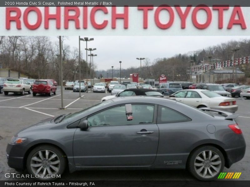 Polished Metal Metallic / Black 2010 Honda Civic Si Coupe