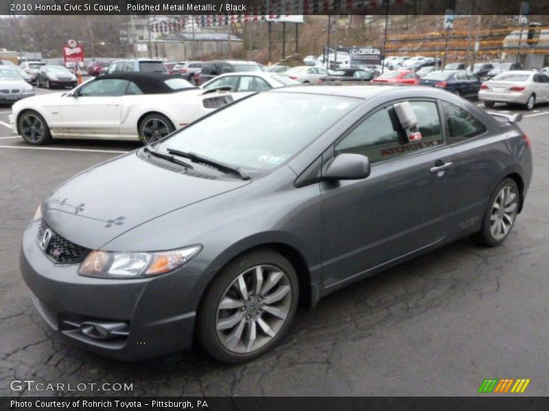 Polished Metal Metallic / Black 2010 Honda Civic Si Coupe