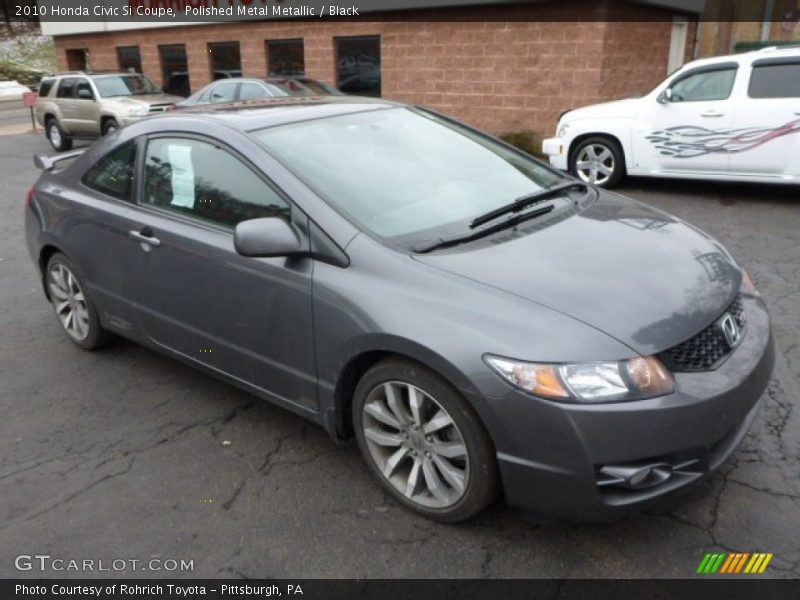 Polished Metal Metallic / Black 2010 Honda Civic Si Coupe