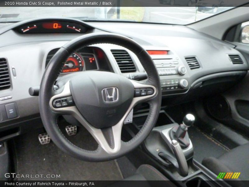 Polished Metal Metallic / Black 2010 Honda Civic Si Coupe
