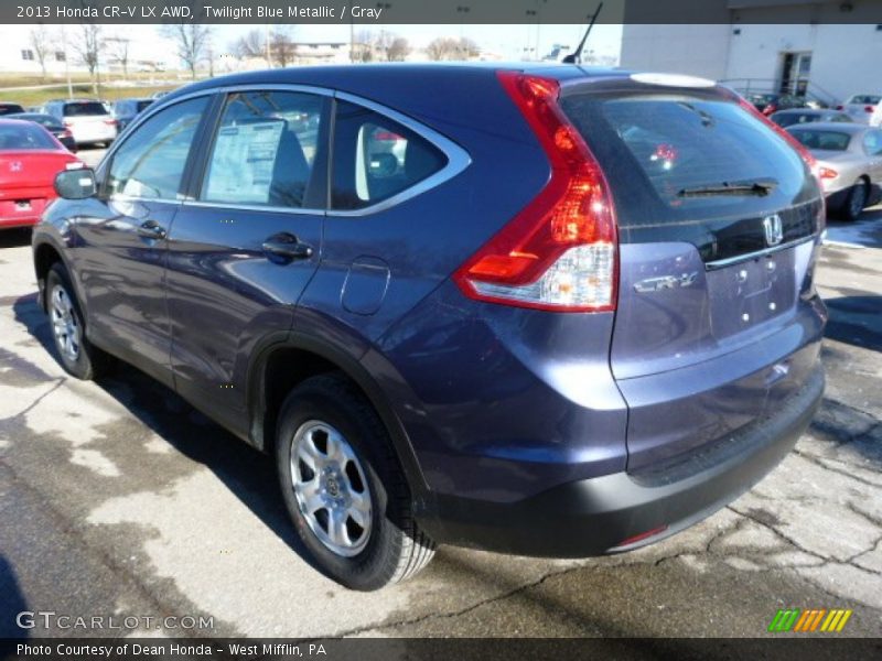 Twilight Blue Metallic / Gray 2013 Honda CR-V LX AWD