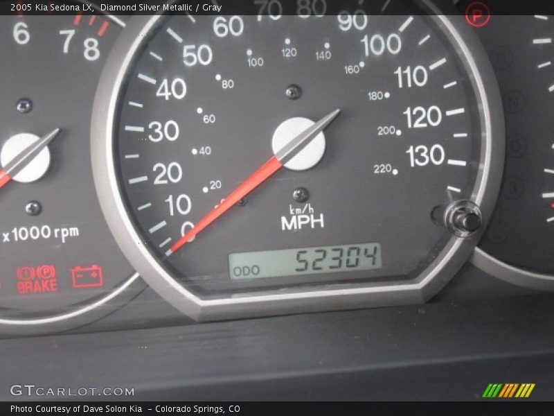 Diamond Silver Metallic / Gray 2005 Kia Sedona LX