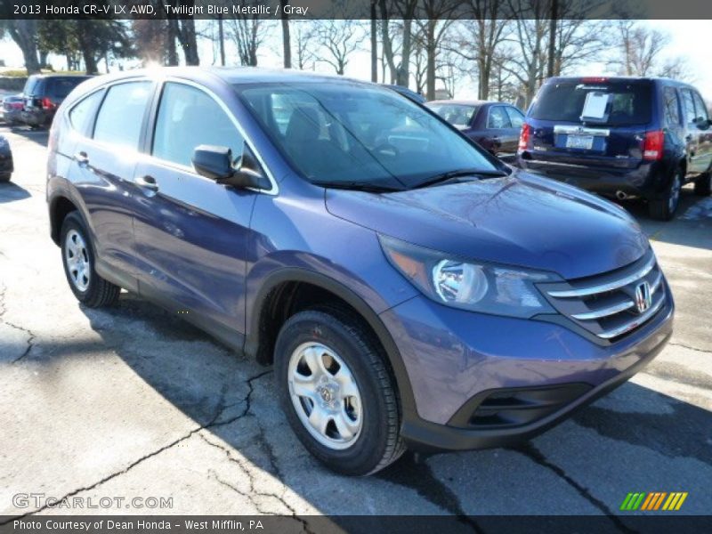 Twilight Blue Metallic / Gray 2013 Honda CR-V LX AWD