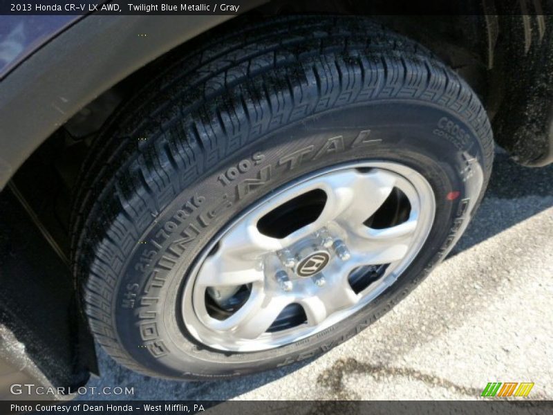 Twilight Blue Metallic / Gray 2013 Honda CR-V LX AWD