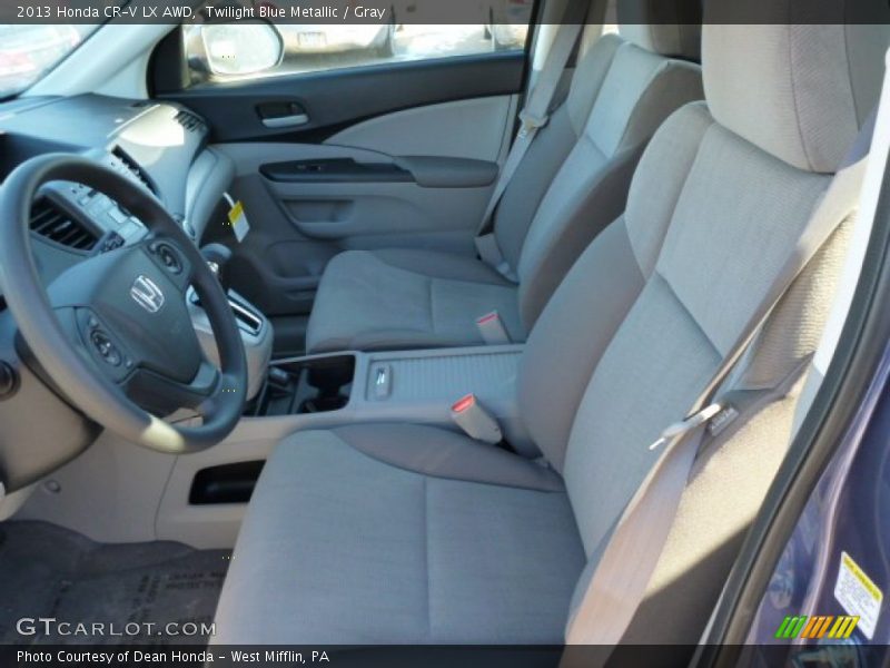 Twilight Blue Metallic / Gray 2013 Honda CR-V LX AWD