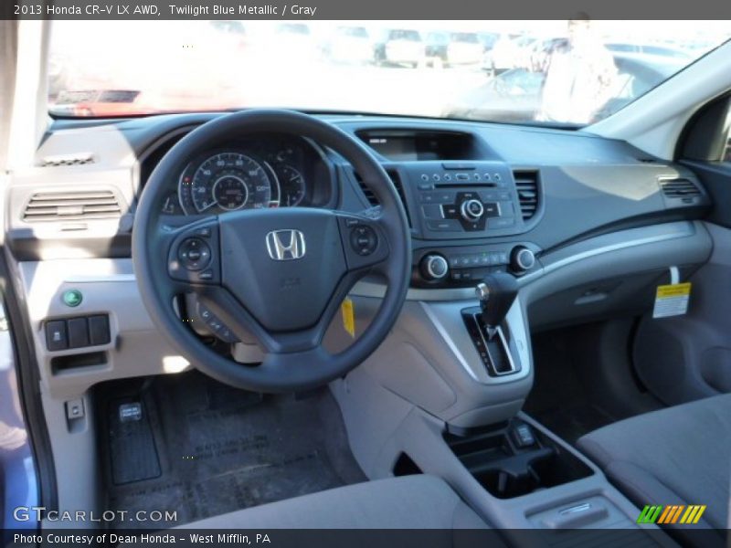Twilight Blue Metallic / Gray 2013 Honda CR-V LX AWD
