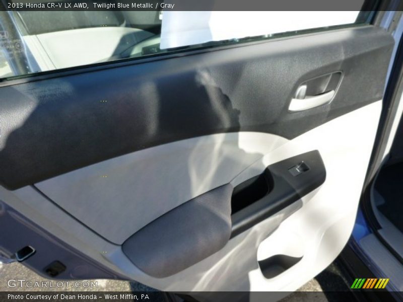 Twilight Blue Metallic / Gray 2013 Honda CR-V LX AWD