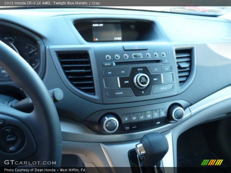 Twilight Blue Metallic / Gray 2013 Honda CR-V LX AWD