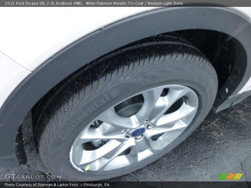 White Platinum Metallic Tri-Coat / Medium Light Stone 2013 Ford Escape SEL 2.0L EcoBoost 4WD