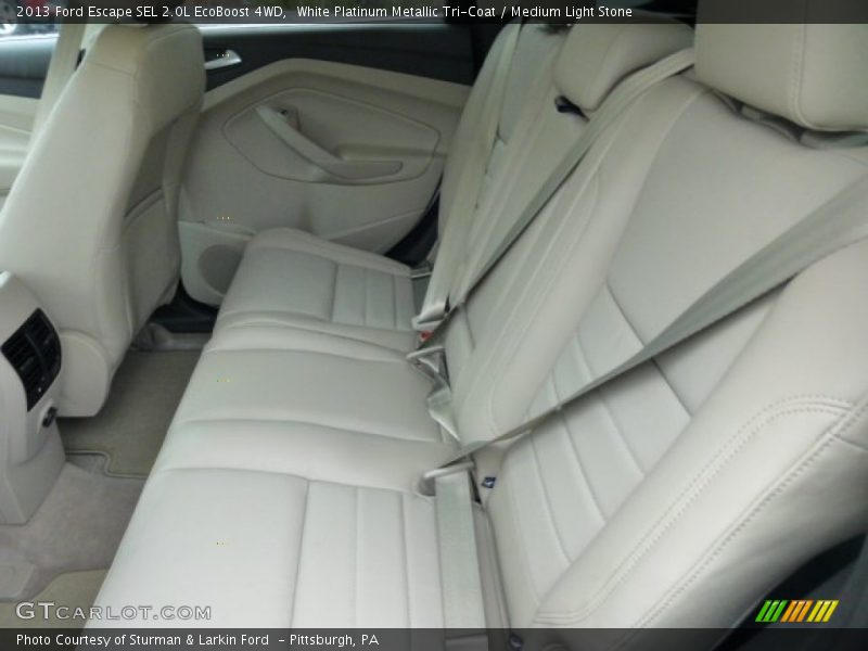 White Platinum Metallic Tri-Coat / Medium Light Stone 2013 Ford Escape SEL 2.0L EcoBoost 4WD