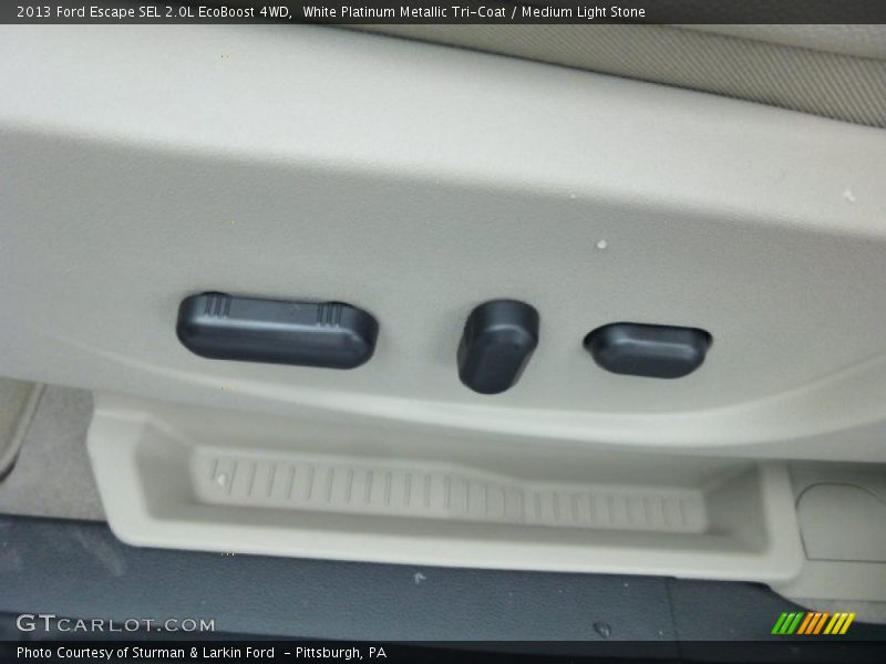 White Platinum Metallic Tri-Coat / Medium Light Stone 2013 Ford Escape SEL 2.0L EcoBoost 4WD