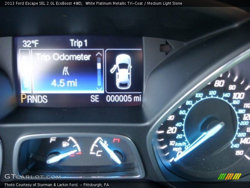 White Platinum Metallic Tri-Coat / Medium Light Stone 2013 Ford Escape SEL 2.0L EcoBoost 4WD