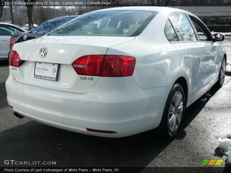 Candy White / Cornsilk Beige 2012 Volkswagen Jetta SE Sedan