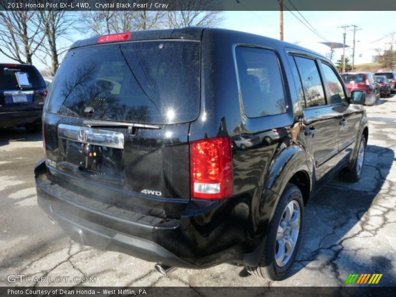 Crystal Black Pearl / Gray 2013 Honda Pilot EX-L 4WD