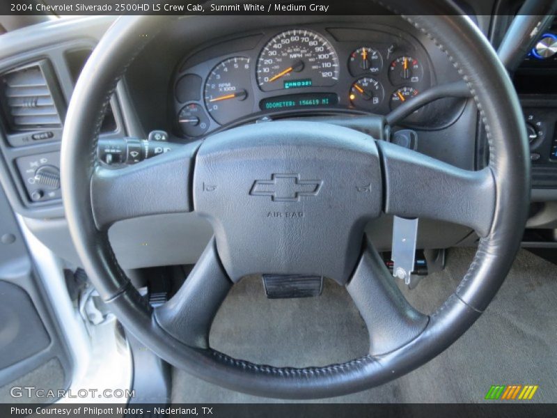 Summit White / Medium Gray 2004 Chevrolet Silverado 2500HD LS Crew Cab
