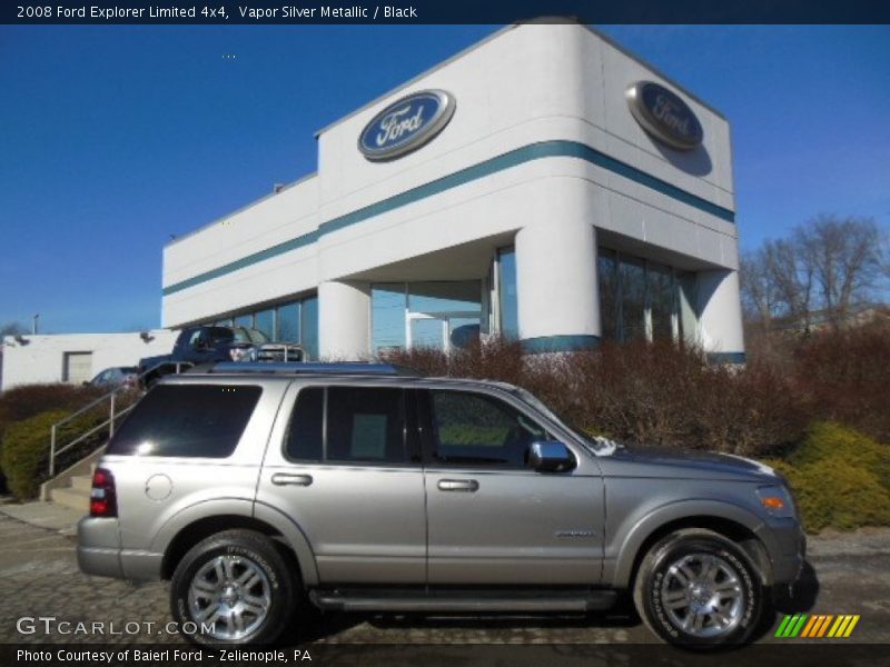 Vapor Silver Metallic / Black 2008 Ford Explorer Limited 4x4