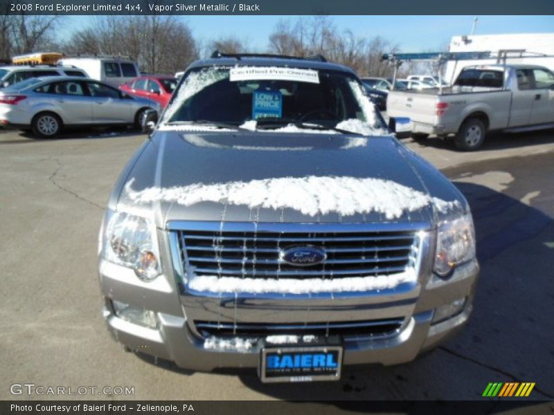 Vapor Silver Metallic / Black 2008 Ford Explorer Limited 4x4