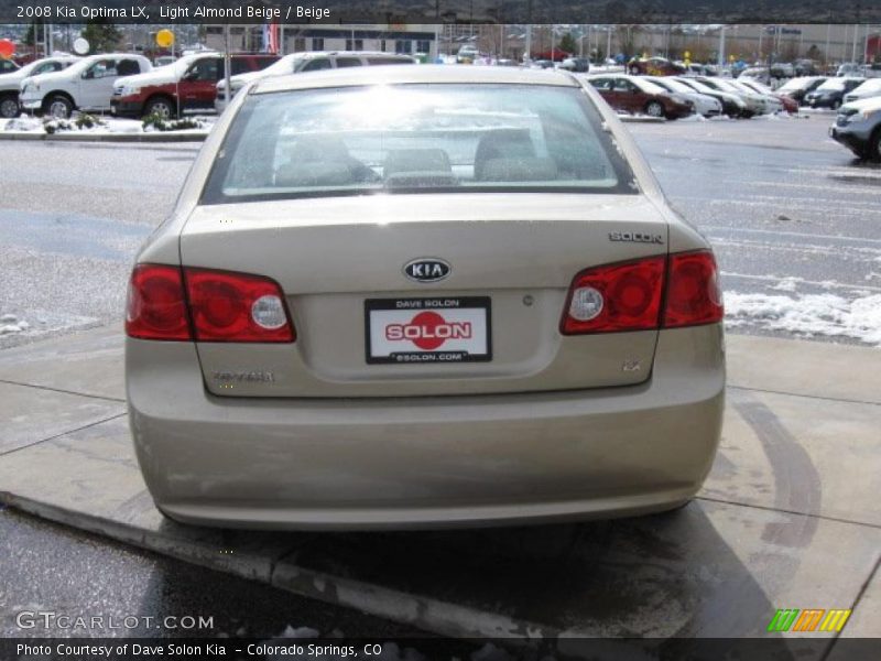 Light Almond Beige / Beige 2008 Kia Optima LX