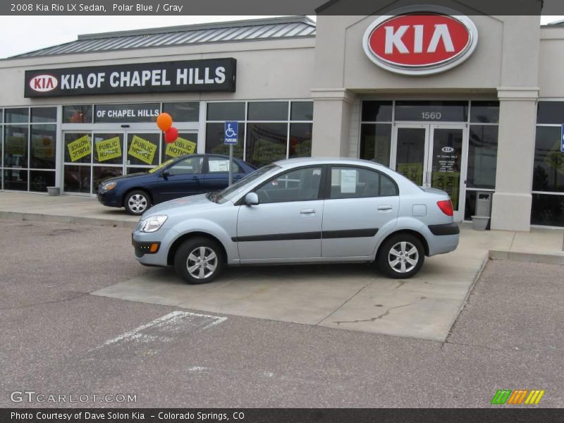 Polar Blue / Gray 2008 Kia Rio LX Sedan
