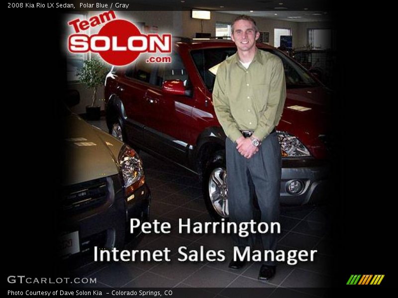 Polar Blue / Gray 2008 Kia Rio LX Sedan