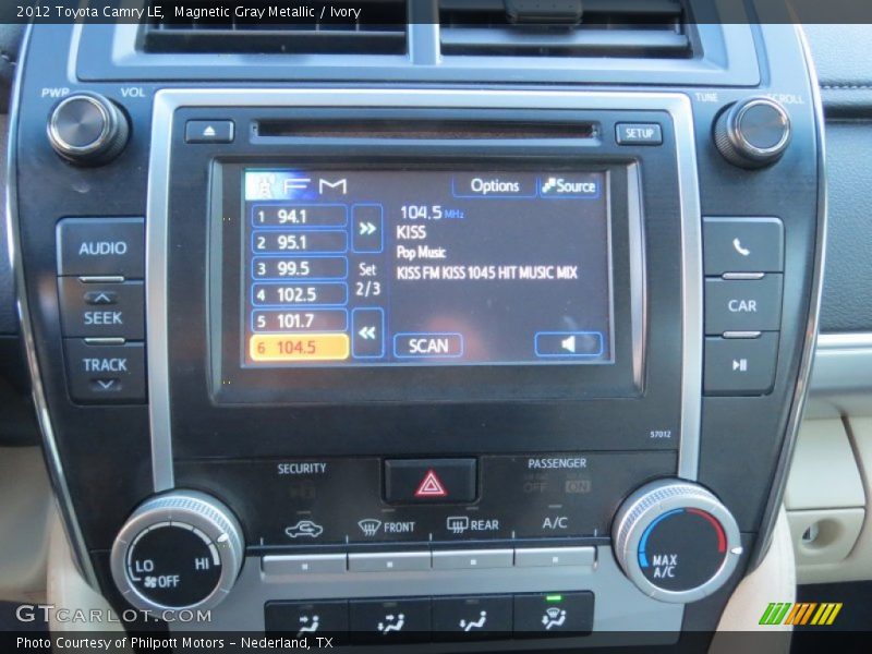Magnetic Gray Metallic / Ivory 2012 Toyota Camry LE