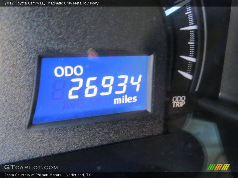 Magnetic Gray Metallic / Ivory 2012 Toyota Camry LE