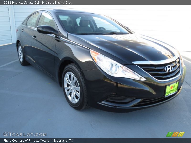 Midnight Black / Gray 2012 Hyundai Sonata GLS