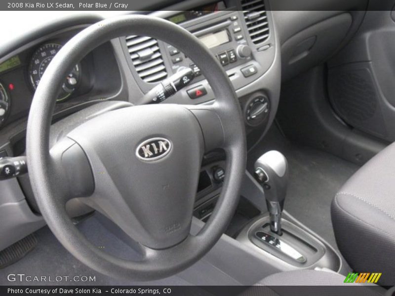 Polar Blue / Gray 2008 Kia Rio LX Sedan