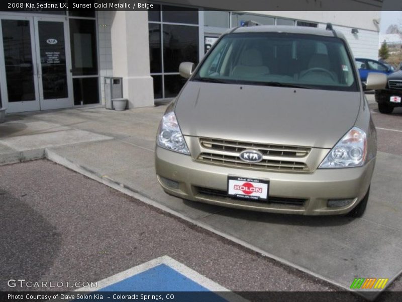 Sunset Gold Metallic / Beige 2008 Kia Sedona LX