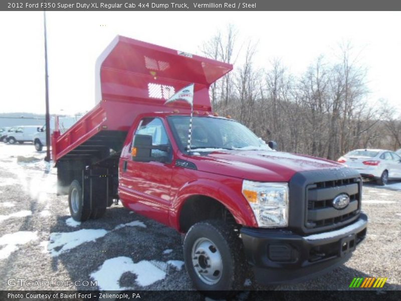Vermillion Red / Steel 2012 Ford F350 Super Duty XL Regular Cab 4x4 Dump Truck