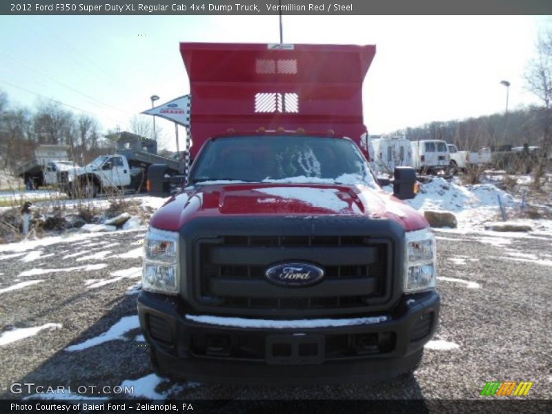 Vermillion Red / Steel 2012 Ford F350 Super Duty XL Regular Cab 4x4 Dump Truck