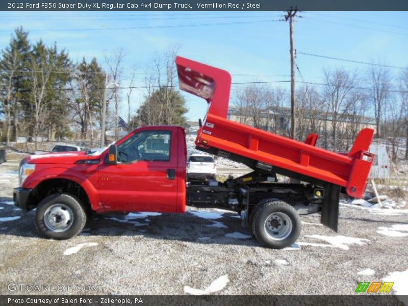  2012 F350 Super Duty XL Regular Cab 4x4 Dump Truck Vermillion Red
