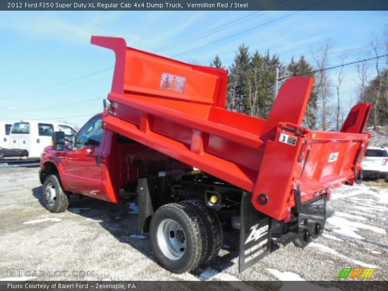Vermillion Red / Steel 2012 Ford F350 Super Duty XL Regular Cab 4x4 Dump Truck