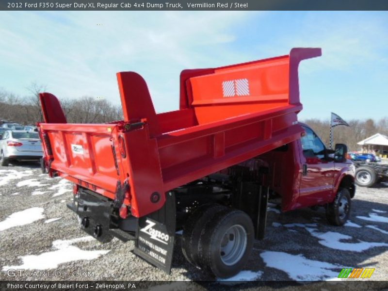 Vermillion Red / Steel 2012 Ford F350 Super Duty XL Regular Cab 4x4 Dump Truck