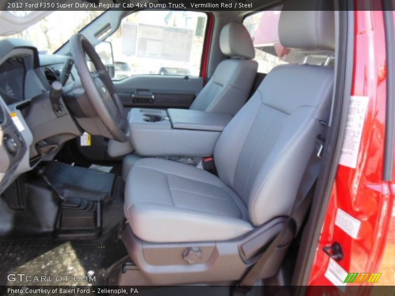 Vermillion Red / Steel 2012 Ford F350 Super Duty XL Regular Cab 4x4 Dump Truck