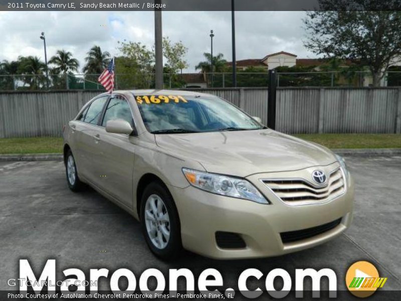 Sandy Beach Metallic / Bisque 2011 Toyota Camry LE