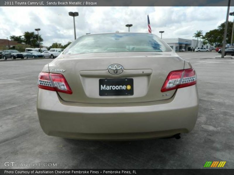 Sandy Beach Metallic / Bisque 2011 Toyota Camry LE