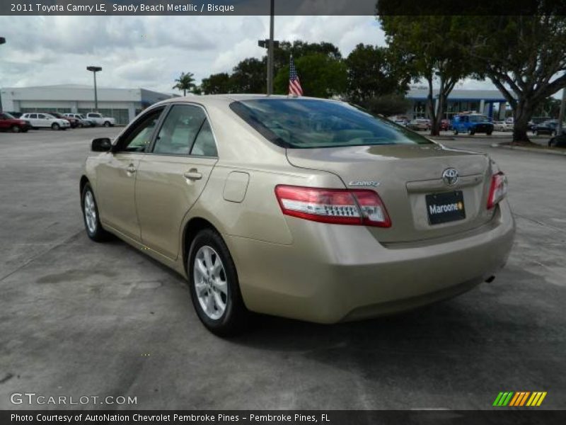 Sandy Beach Metallic / Bisque 2011 Toyota Camry LE