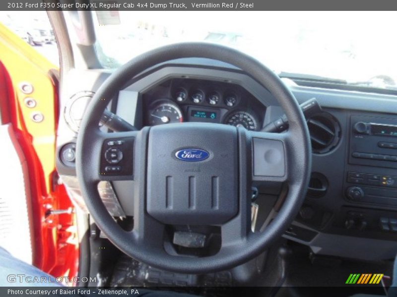 Vermillion Red / Steel 2012 Ford F350 Super Duty XL Regular Cab 4x4 Dump Truck