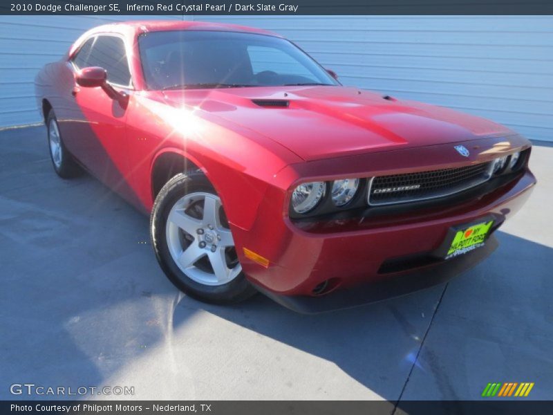 Inferno Red Crystal Pearl / Dark Slate Gray 2010 Dodge Challenger SE