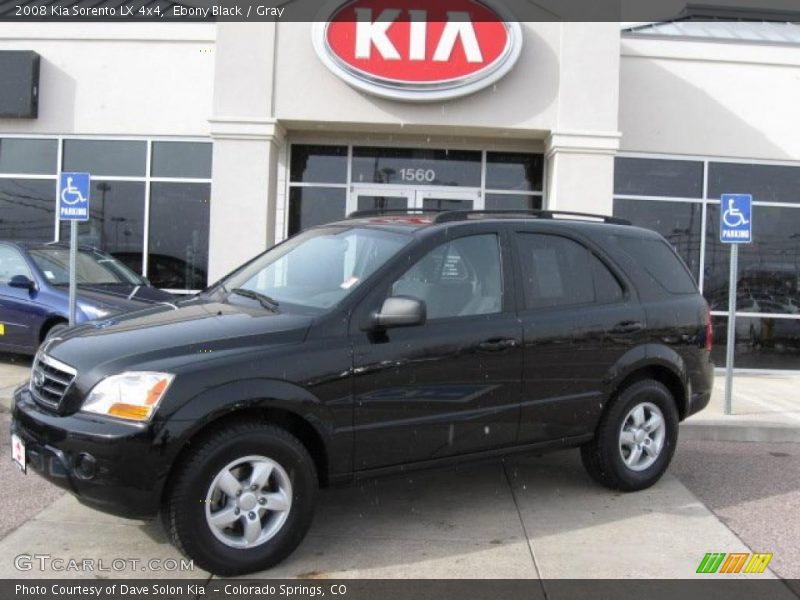 Ebony Black / Gray 2008 Kia Sorento LX 4x4