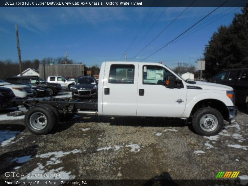 Oxford White / Steel 2013 Ford F350 Super Duty XL Crew Cab 4x4 Chassis