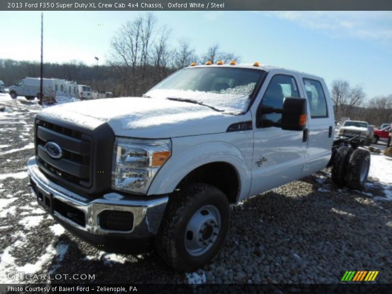 Oxford White / Steel 2013 Ford F350 Super Duty XL Crew Cab 4x4 Chassis