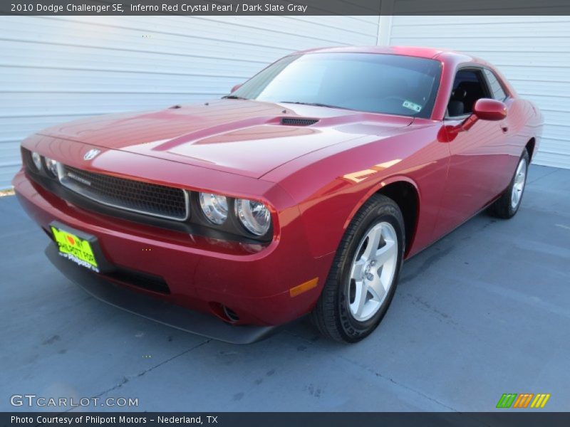 Inferno Red Crystal Pearl / Dark Slate Gray 2010 Dodge Challenger SE