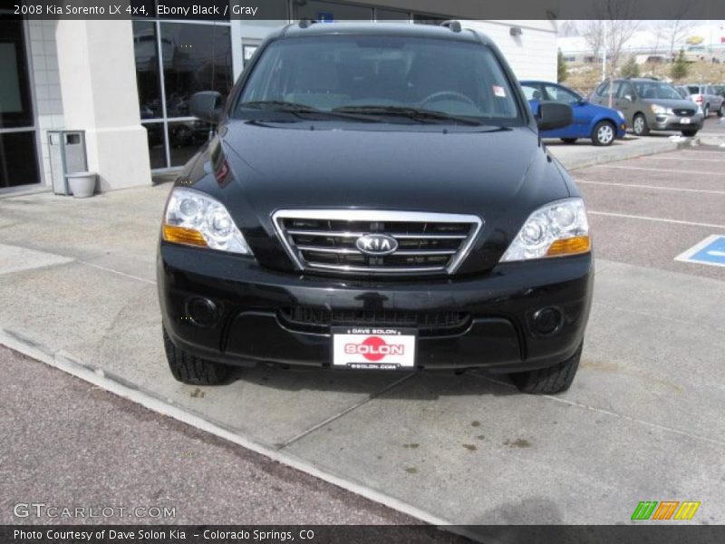 Ebony Black / Gray 2008 Kia Sorento LX 4x4