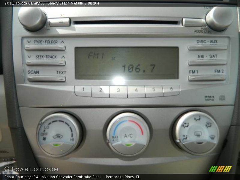 Sandy Beach Metallic / Bisque 2011 Toyota Camry LE