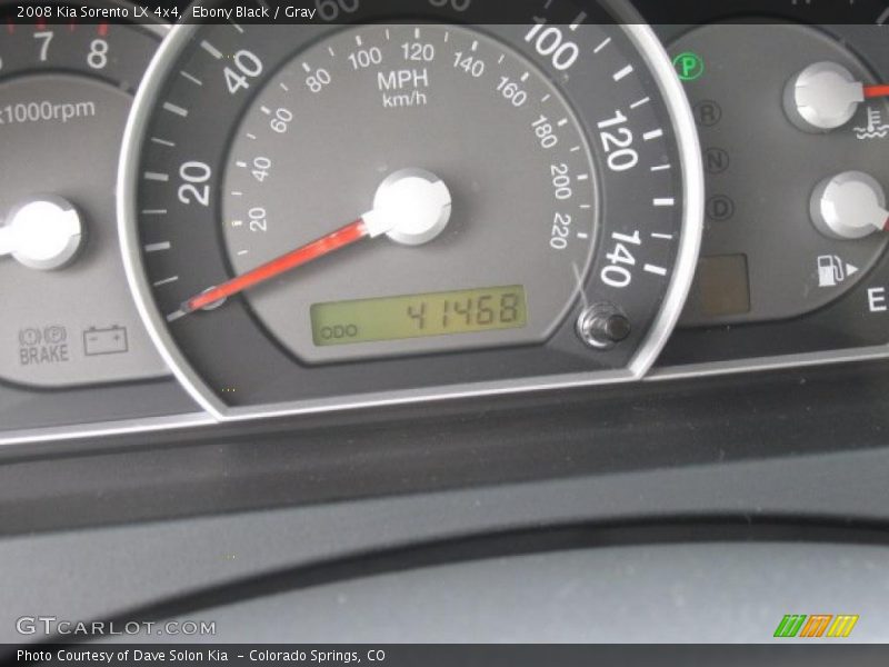 Ebony Black / Gray 2008 Kia Sorento LX 4x4