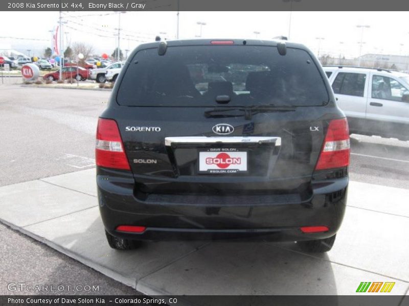 Ebony Black / Gray 2008 Kia Sorento LX 4x4