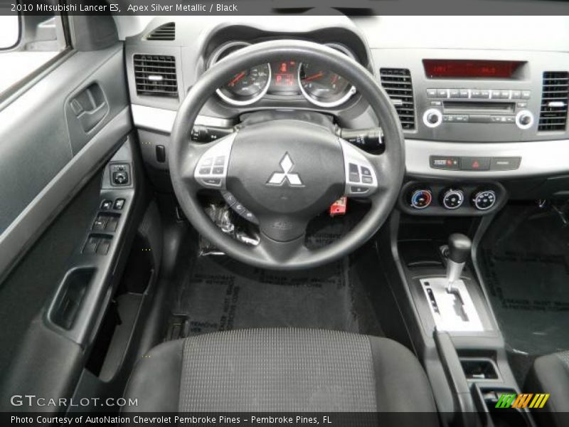Apex Silver Metallic / Black 2010 Mitsubishi Lancer ES